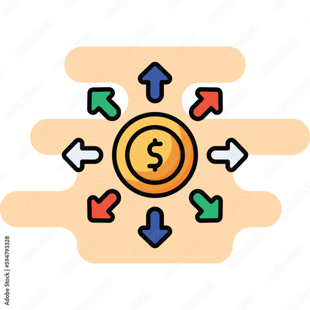 Finance Network icon Stock Illustration. Finance Network icon Stock Illustration.
