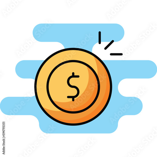 Dollar icon Stock Illustration.