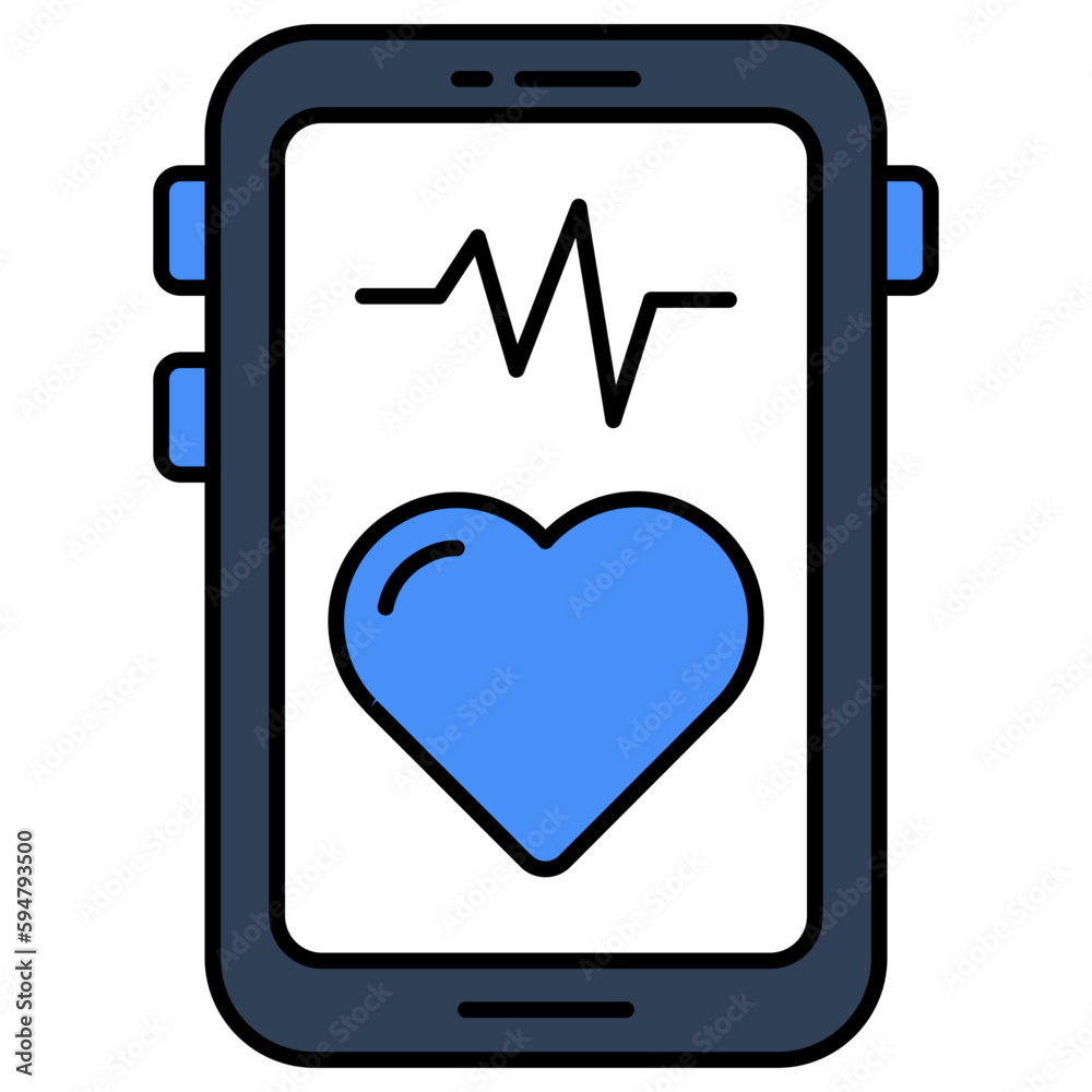 Trendy vector design of mobile medical app Trendy vector design of mobile medical app