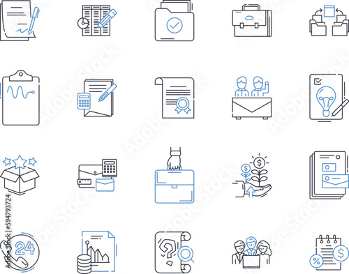 Progressive innovation line icons collection. Disruptive, Futuristic, Trailblazing, Revolutionary, Transformative, Innovational, Advancement vector and linear illustration. Breakthrough,Experimental