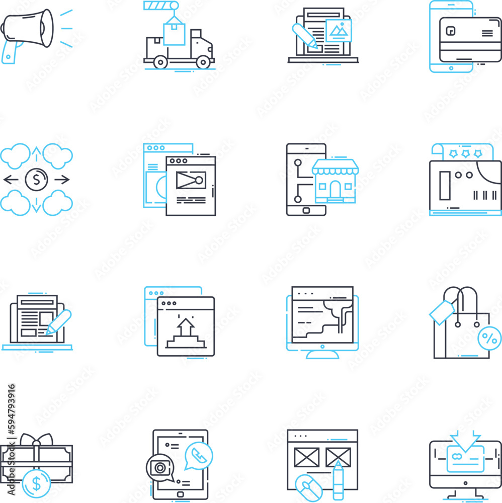 Written communication linear icons set. Grammar, Spelling, Punctuation, Clarity, Conciseness, Editing, Proofreading line vector and concept signs. Syntax,Diction,Style outline illustrations Written communication linear icons set. Grammar, Spelling, Punctuation, Clarity, Conciseness, Editing, Proofreading line vector and concept signs. Syntax,Diction,Style outline illustrations
