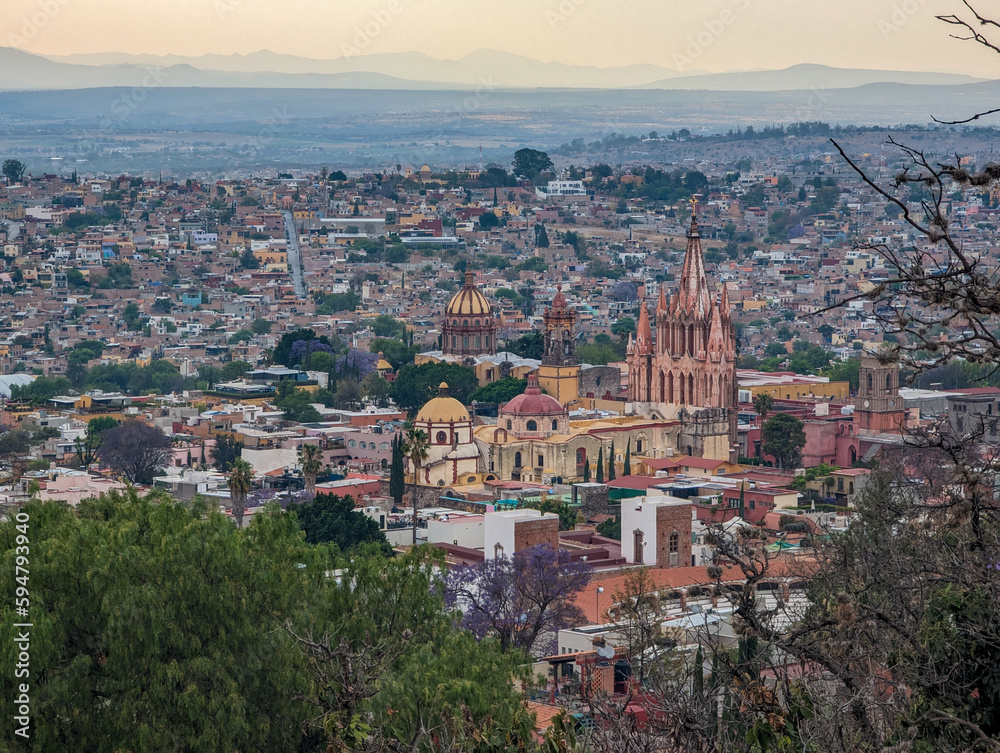 View of parish in San Miguel de Allende