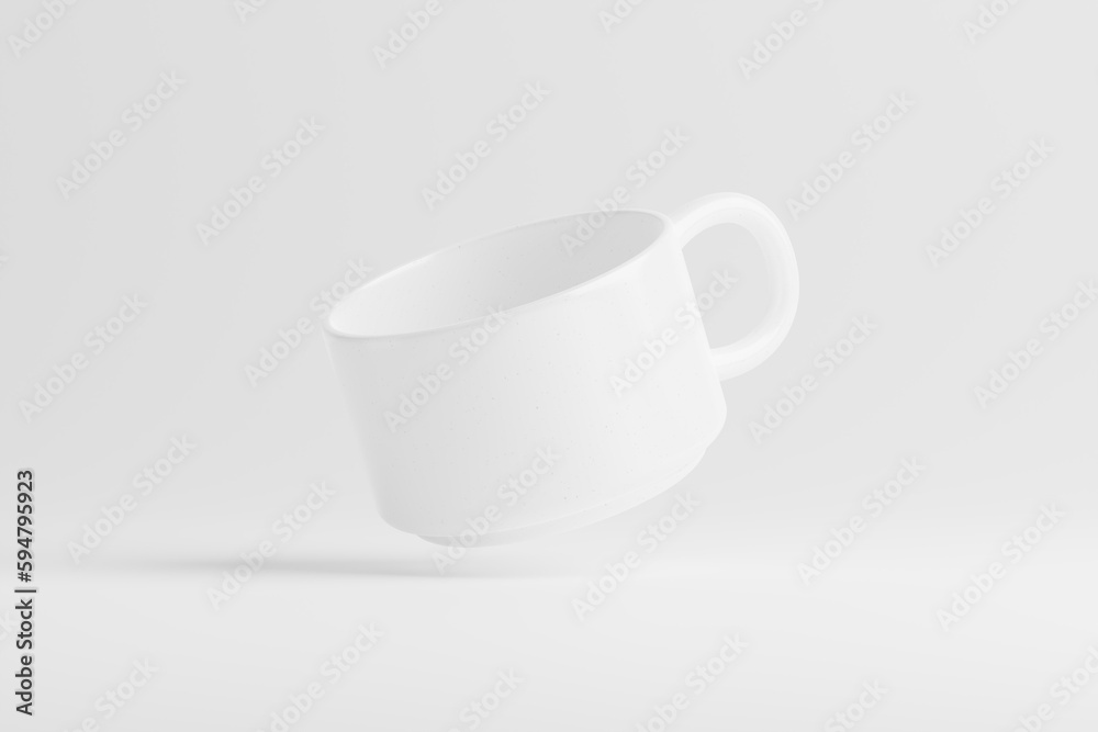 Ceramic Mug Cup For Coffee Tea White Blank 3D Rendering Mockup Ceramic Mug Cup For Coffee Tea White Blank 3D Rendering Mockup