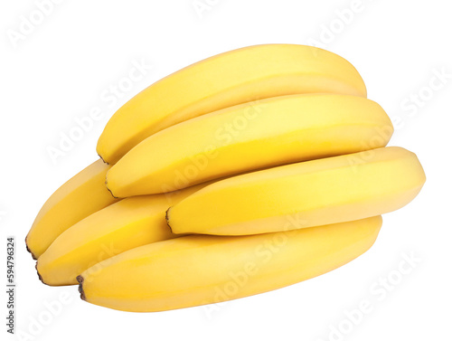 bunch of bananas isolated on white background, full depth of field