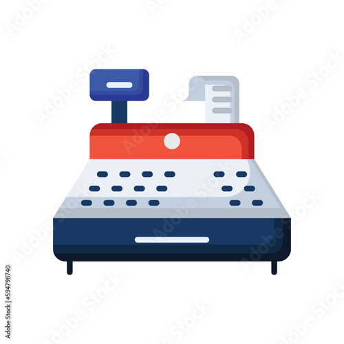 Cash Rejister icon Stock Illustration.