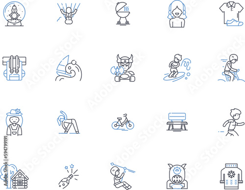 Swift rhythm line icons collection. Melodic, Harmonious, Vibrant, Energetic, Dynamic, Upbeat, Groovy vector and linear illustration. Lively,Catchy,Syncopated outline signs set