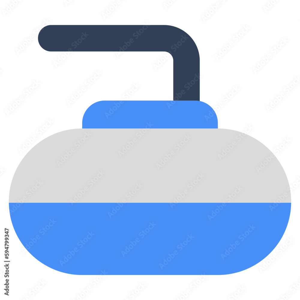 Trendy vector design of curling rock Trendy vector design of curling rock