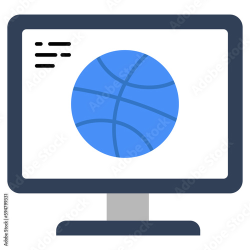 Conceptual design icon of online sports channel
