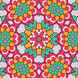 Abstract Pattern Mandala Flowers Plant Art Colorful Red Green Yellow 640