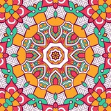 Abstract Pattern Mandala Flowers Plant Art Colorful Red Green Yellow 554