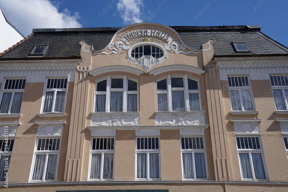 Renovierte Fassade Gründerzeit Herford NRW Deutschland