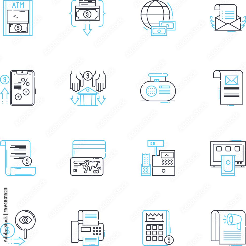 Digital marketplace linear icons set. E-commerce, Marketplace, Online shopping, Virtual storefront, Cybermarket, Digital commerce, Internet marketplace line vector and concept signs. Online Digital marketplace linear icons set. E-commerce, Marketplace, Online shopping, Virtual storefront, Cybermarket, Digital commerce, Internet marketplace line vector and concept signs. Online