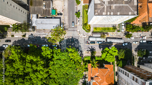 Bairro Higienópolis São Paulo Avenida Angélica Ruas Parque Buenos Aires Prédios Residenciais Urbana Cidade Metrópole Construção Engenharia Aéreo Drone Janelas Telhados Carros Pacaembu Paisagem SP photo