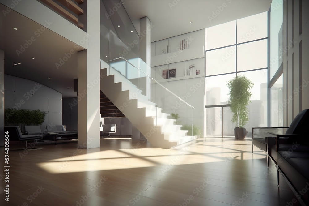 Elevated living in modern penthouse with natural light,
Created using generative AI.