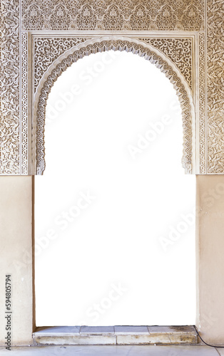 Empty door in arabic style. Png 