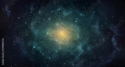 Fototapeta Naklejka Na Ścianę i Meble -  The star against the background of the starry night sky. Moon and stars, view from space. Elements of this image furnished by NASA.
