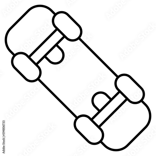 An icon design of skateboard