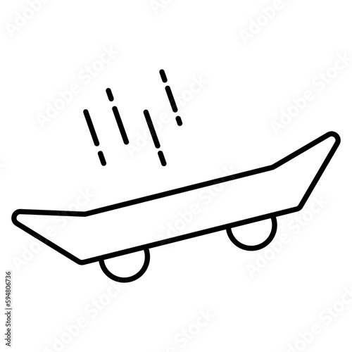 An icon design of skateboard