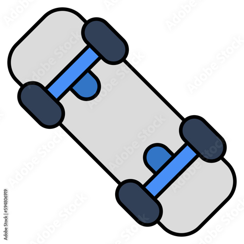 An icon design of skateboard