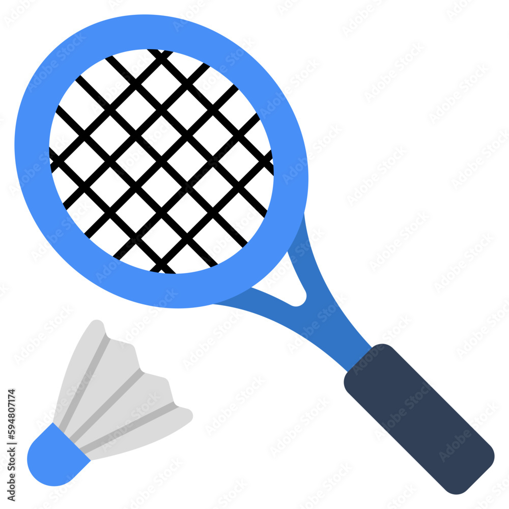 Trendy vector design of badminton 
