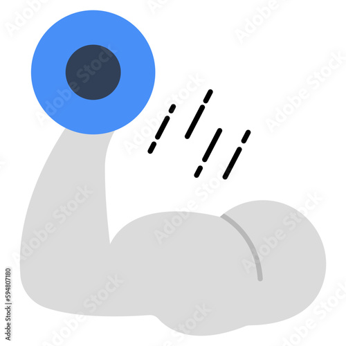 An editable design icon of bicep 