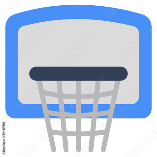 Basketball hoop icon in editable style