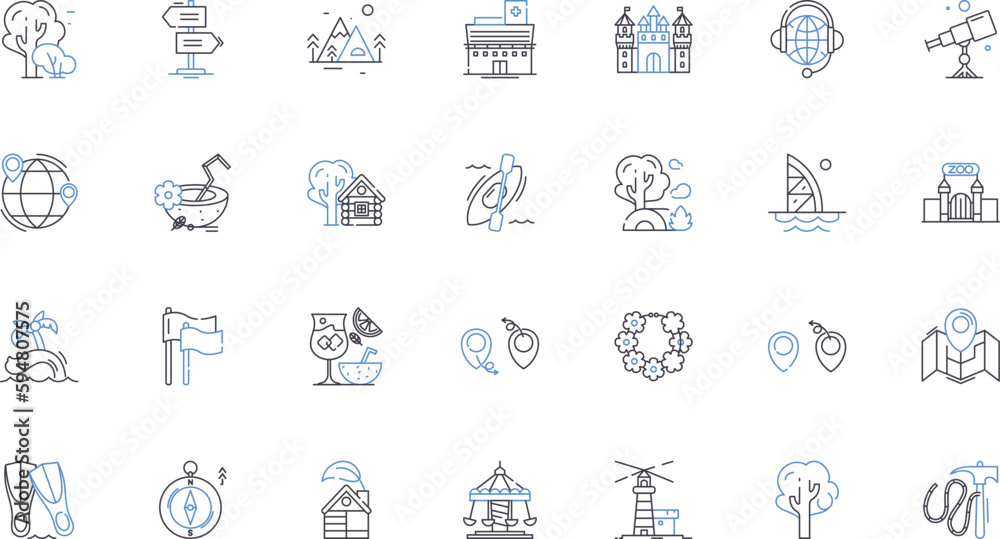 Roaming specialists line icons collection. Travel, Connectivity, Roaming, Specialists, Global, Nerk, SIM vector and linear illustration. Data,Mobile,Telecommunications outline signs set