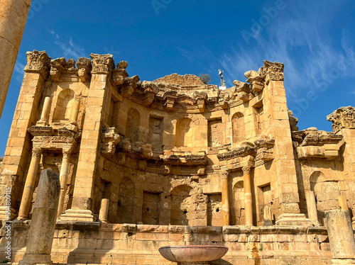 Ruins of the ancient Roman city of Jerash, Jordan photo