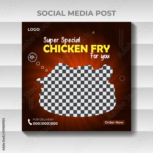 Social media Food promotion and instagram banner post template