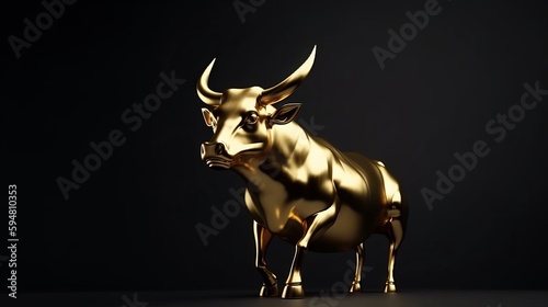 Bull Market  A Golden Opportunity - With Copy Space