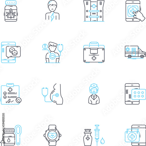 Emotional wellbeing linear icons set. Resilience, Serenity, Compassion, Empathy, Joy, Mindfulness, Gratitude line vector and concept signs. Acceptance,Clarity,Understanding outline illustrations