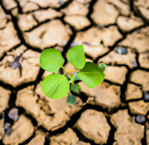  flower in barren land photo