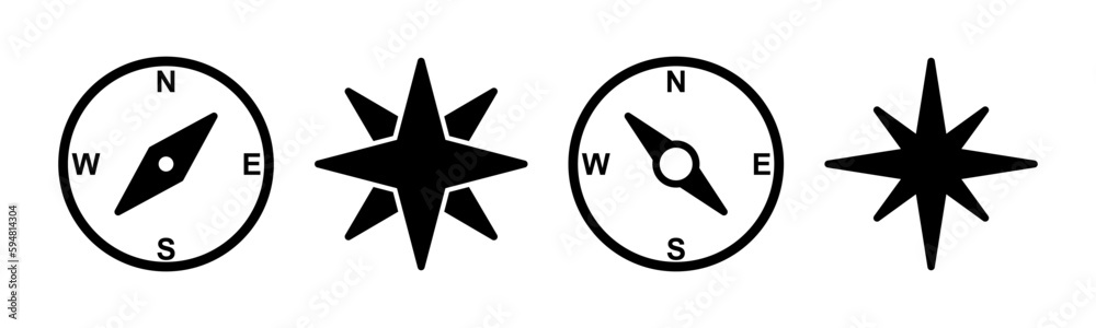 Compass icon vector illustration. arrow compass icon sign and symbol Compass icon vector illustration. arrow compass icon sign and symbol