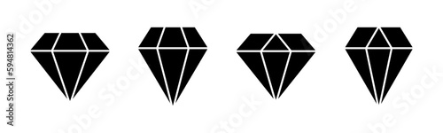Diamond icon vector illustration. diamond gems sign and symbol