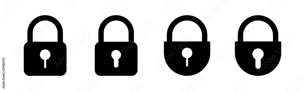 Lock icon vector illustration. Padlock sign and symbol. Encryption icon. Security symbol Lock icon vector illustration. Padlock sign and symbol. Encryption icon. Security symbol