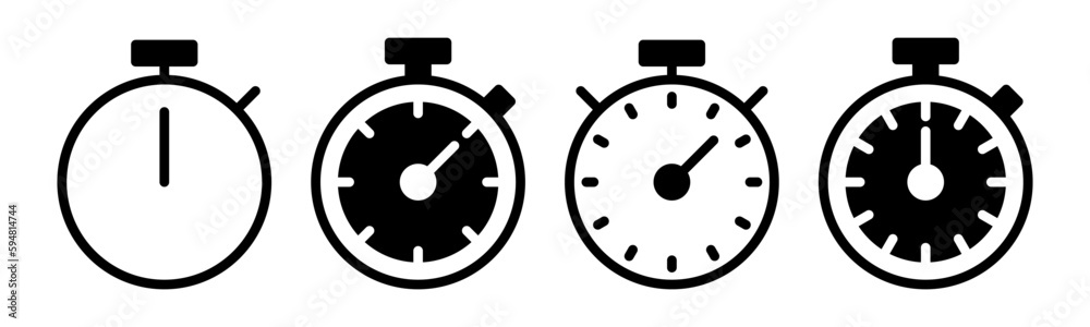 stopwatch icon vector illustration. Timer sign and symbol. Countdown ...