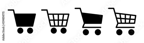 Shopping icon vector illustration. Shopping cart sign and symbol. Trolley icon