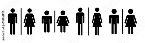 Toilet icon vector illustration. Girls and boys restrooms sign and symbol. bathroom sign. wc, lavatory