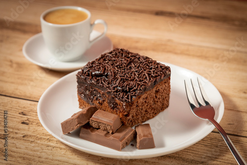 chocolate cake on a plate