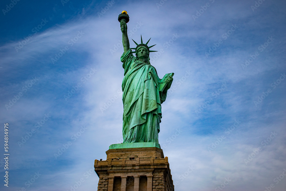 Fototapeta premium Angled photo of the Statue of Liberty, New York