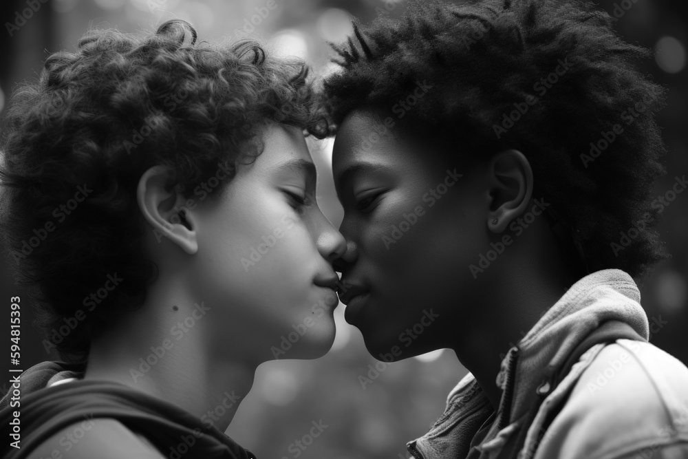 A poignant and magical moment between two young man as they discover their love for each other. Created with generative A.I. technology. A poignant and magical moment between two young man as they discover their love for each other. Created with generative A.I. technology.