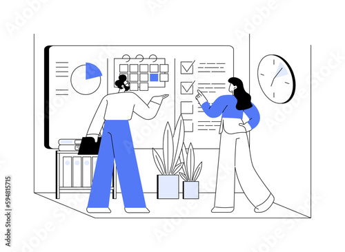 Task management abstract concept vector illustration.
