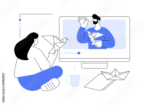 How-to videos abstract concept vector illustration.