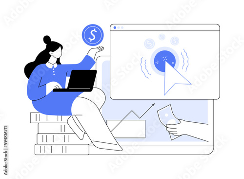 PPC campaign abstract concept vector illustration.