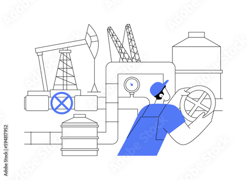 Pipeline transport abstract concept vector illustration.