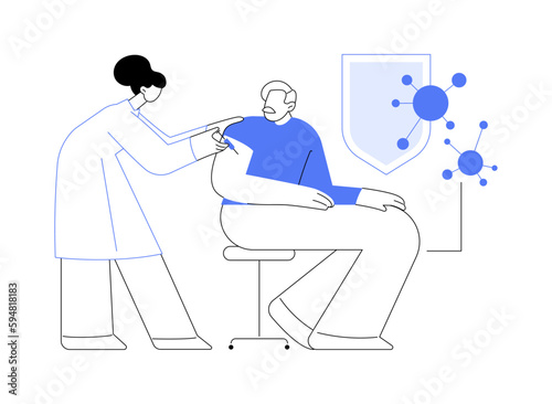 Immunization of adults abstract concept vector illustration.
