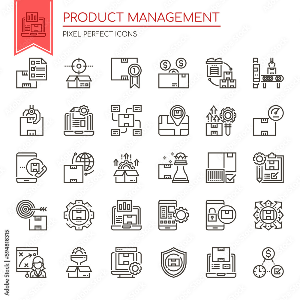 Product Management , Thin Line and Pixel Perfect Icons.