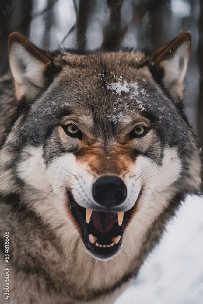 Fototapeta premium wolf in winter