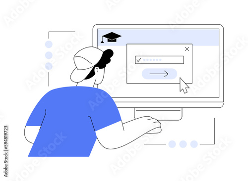 Class access code abstract concept vector illustration.