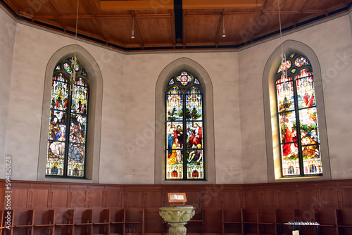 Innenansicht Reformierte Kirche Langnau im Emmental  Kanton Bern  Schweiz 